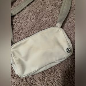 lululemon belt bag - off white color. Slightly discolored